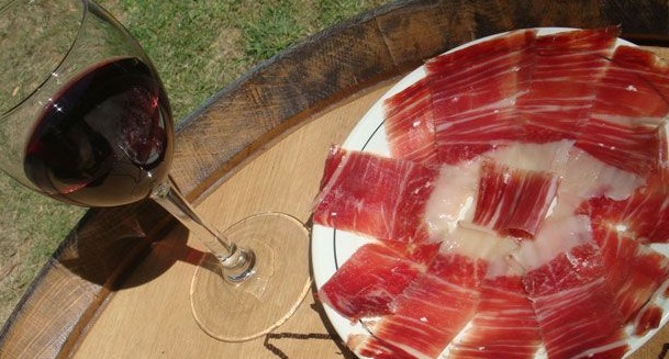 vino y jamon