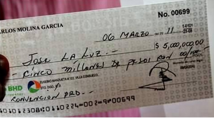 Cheque Jose La Luz